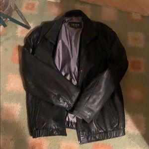 Black leather jacket